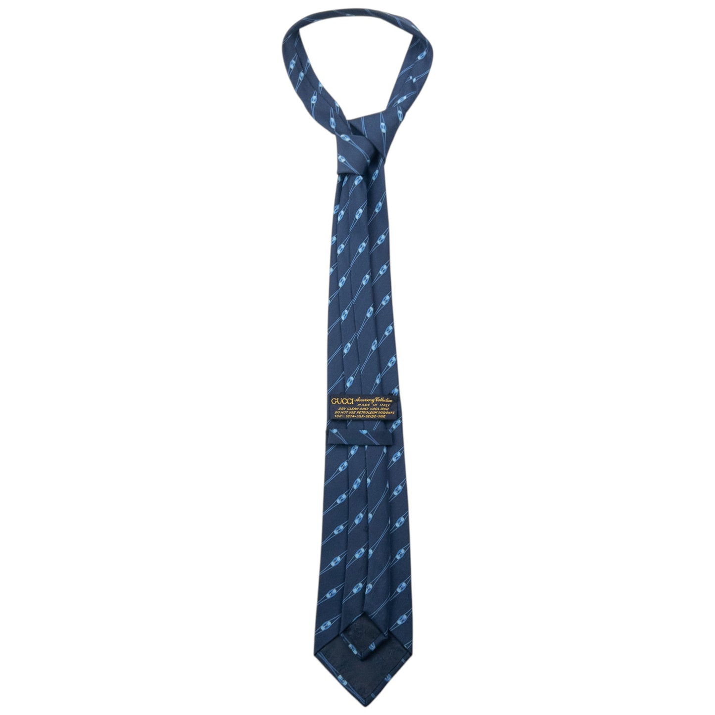 Vintage 90s Gucci Striped Monogram Silk Tie