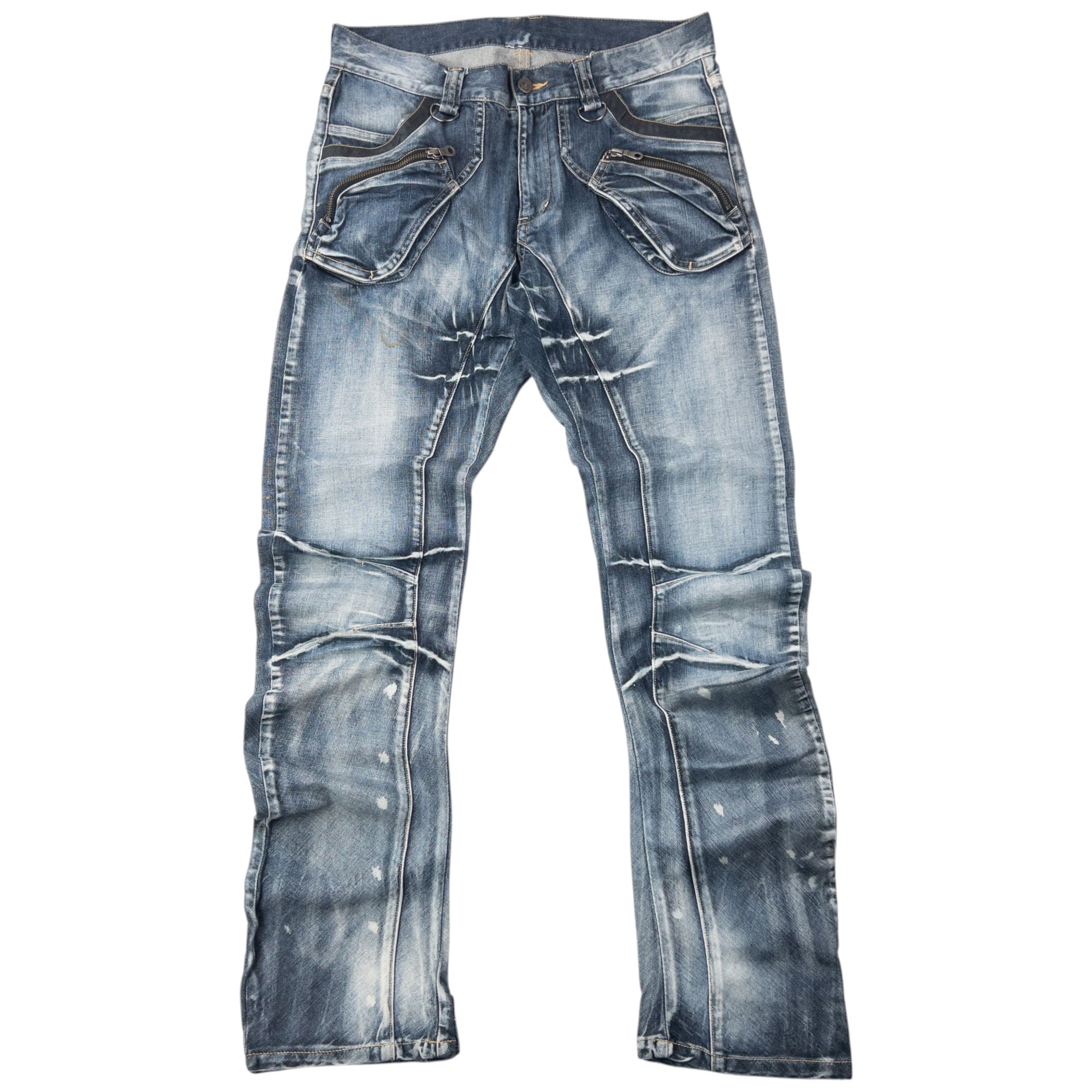 Vintage 2000s PPFM Curved Stacked Leg Denim Jeans Size W32