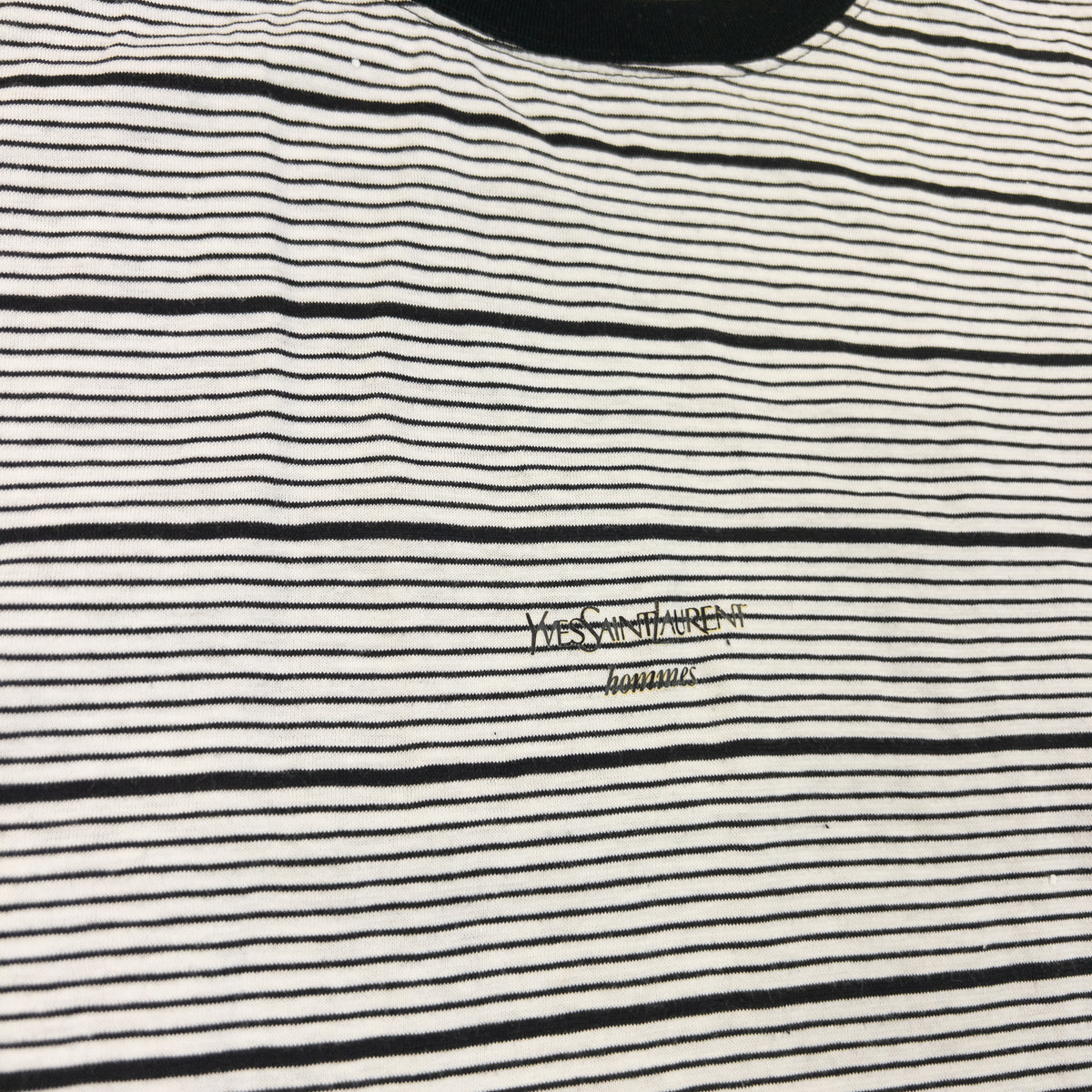 Vintage 80s YSL Yves Saint Laurent Striped T Shirt Size S