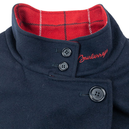 Vintage 90s Burberry Nova Check Lined Wool Jacket Size M