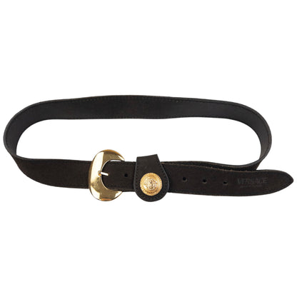 Vintage 90s Versace Jeans Couture Suede Leather Belt Size M