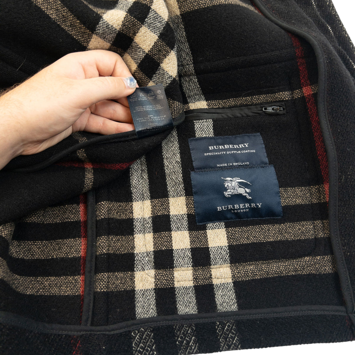Vintage 2000s Burberry Nova Check Wool Jacket Size XL