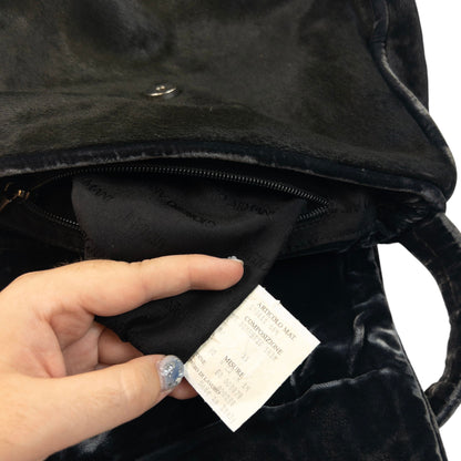 Vintage 90s Giorgio Armani Fur Velour Shoulder Bag