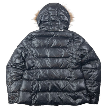 Vintage 2000s Burberry Blue Label Fur Hood Puffer Jacket Womens Size M