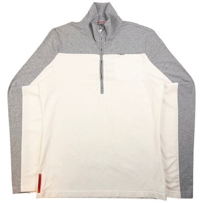 Vintage Prada Sport Q Zip Lightweight Sweatshirt Size M