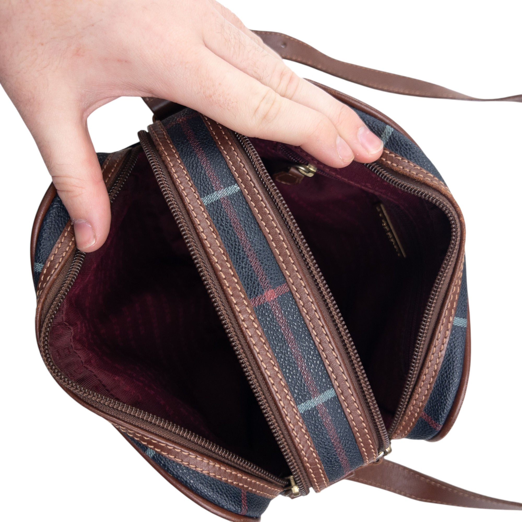 Vintage Burberry Nova Check Crossbody Bag