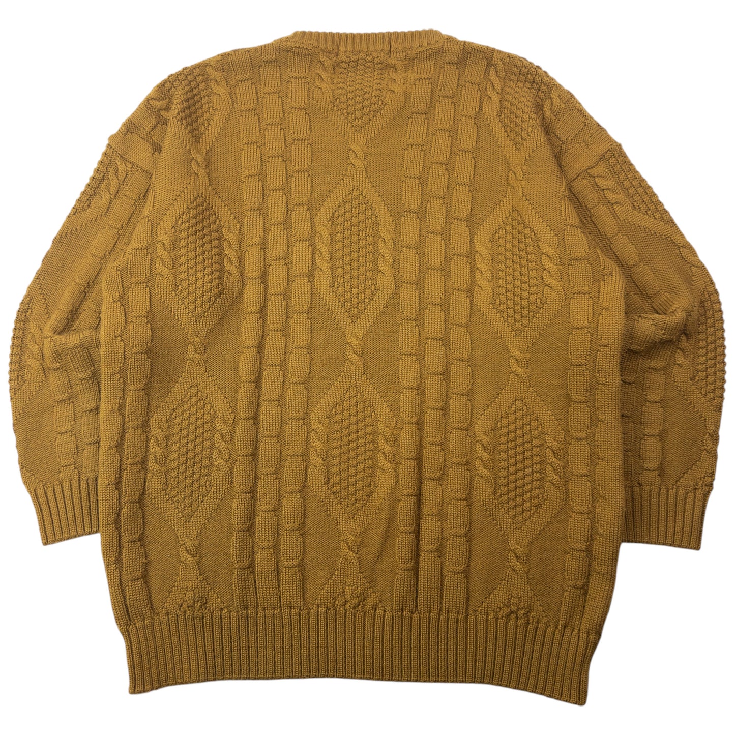Vintage 90s Burberry Embroidered Cable Knit Jumper Size M