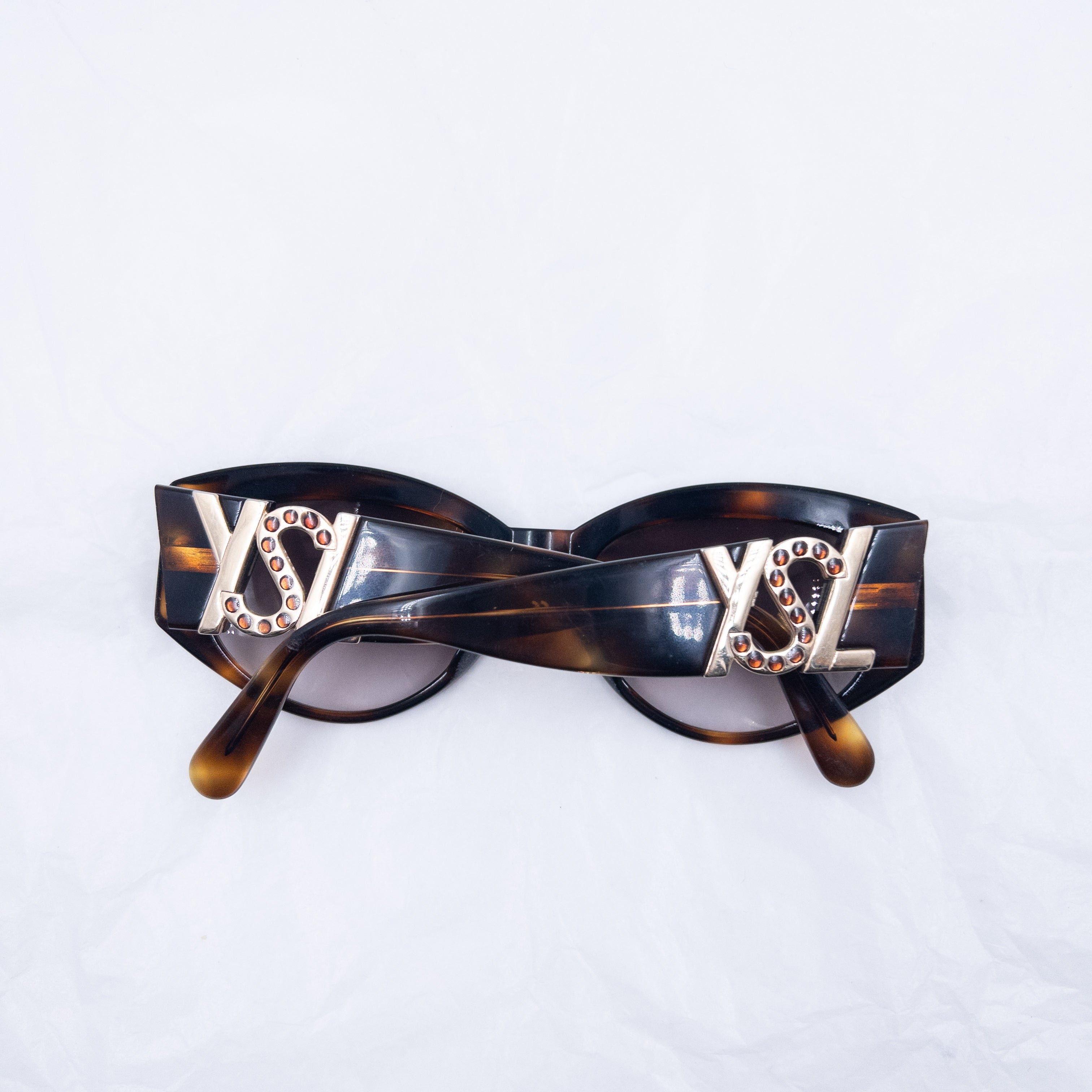 Vintage 90s YSL Yves Saint Laurent Tortoise Shell Sunglasses