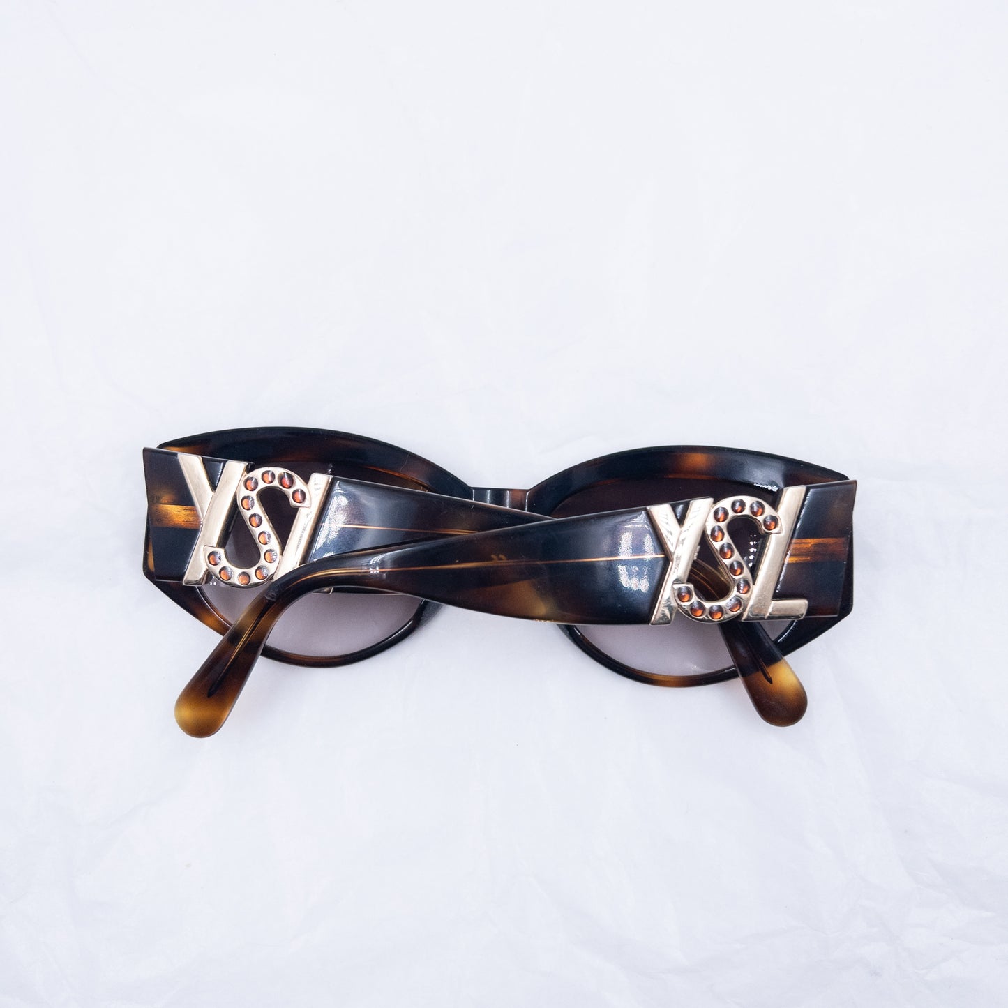 Vintage 90s YSL Yves Saint Laurent Tortoise Shell Sunglasses