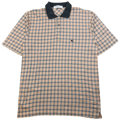 Vintage 90s Burberry Nova Check Polo Shirt Size L