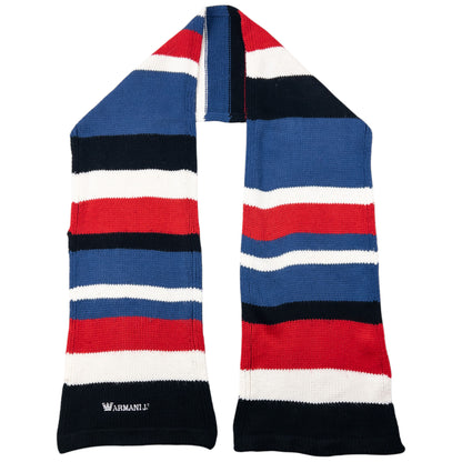 Vintage Armani Jeans Striped Knit Scarf
