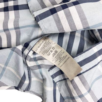 Vintage Burberry Nova Check Long Sleeve Button Up Shirt Size XXL