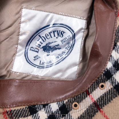 Vintage Burberry Nova Check Wool Flat-Cap Hat