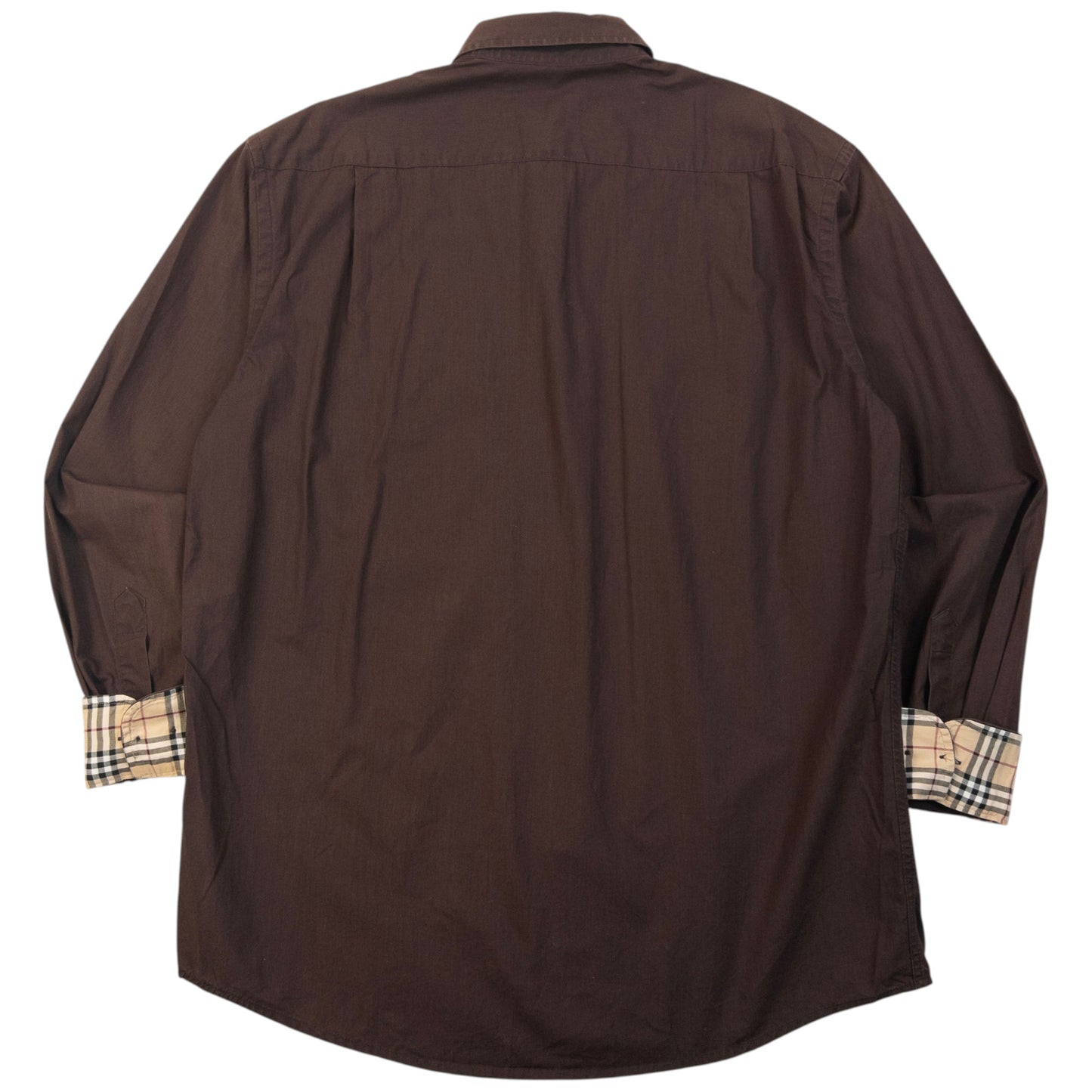 Vintage 2000s Burberry Nova Check Cuff Long Sleeve Button Up Shirt Size XL
