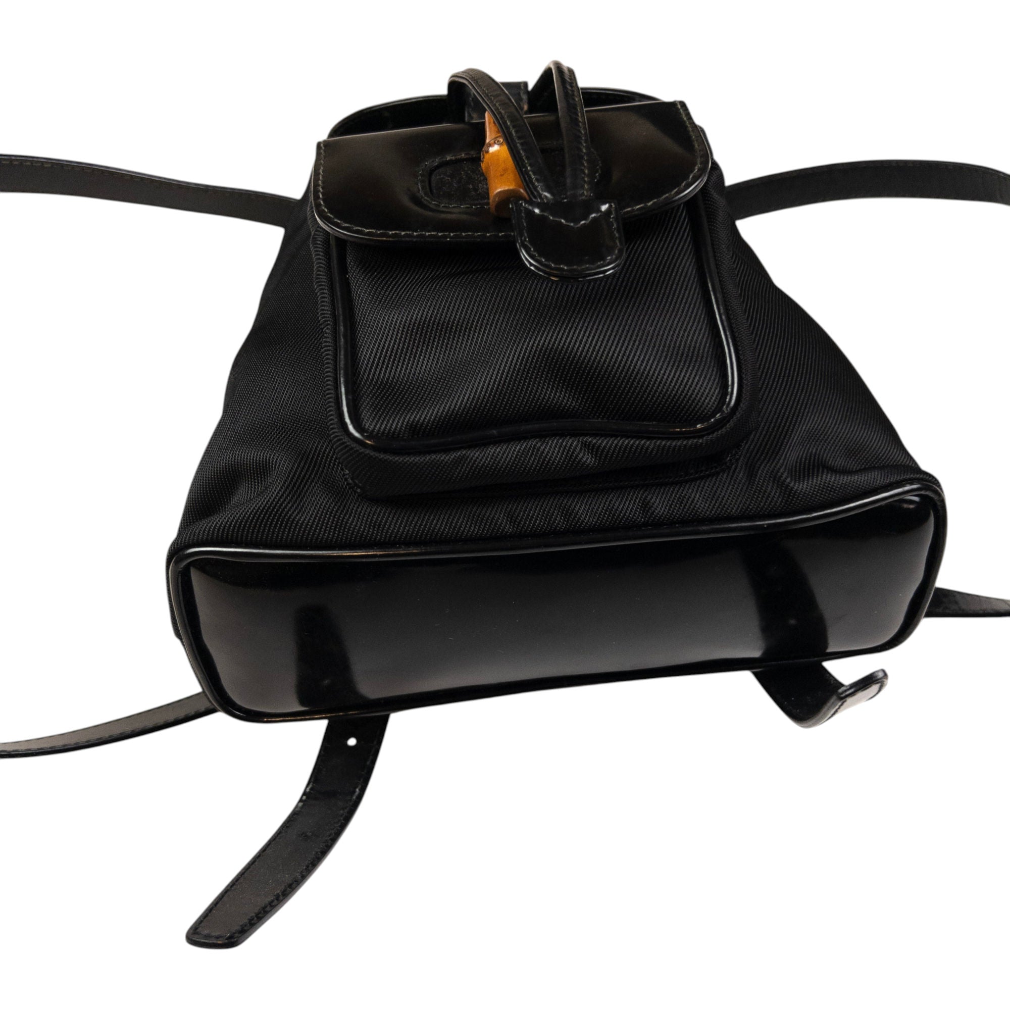 Vintage Gucci Bamboo Leather Bucket Backpack