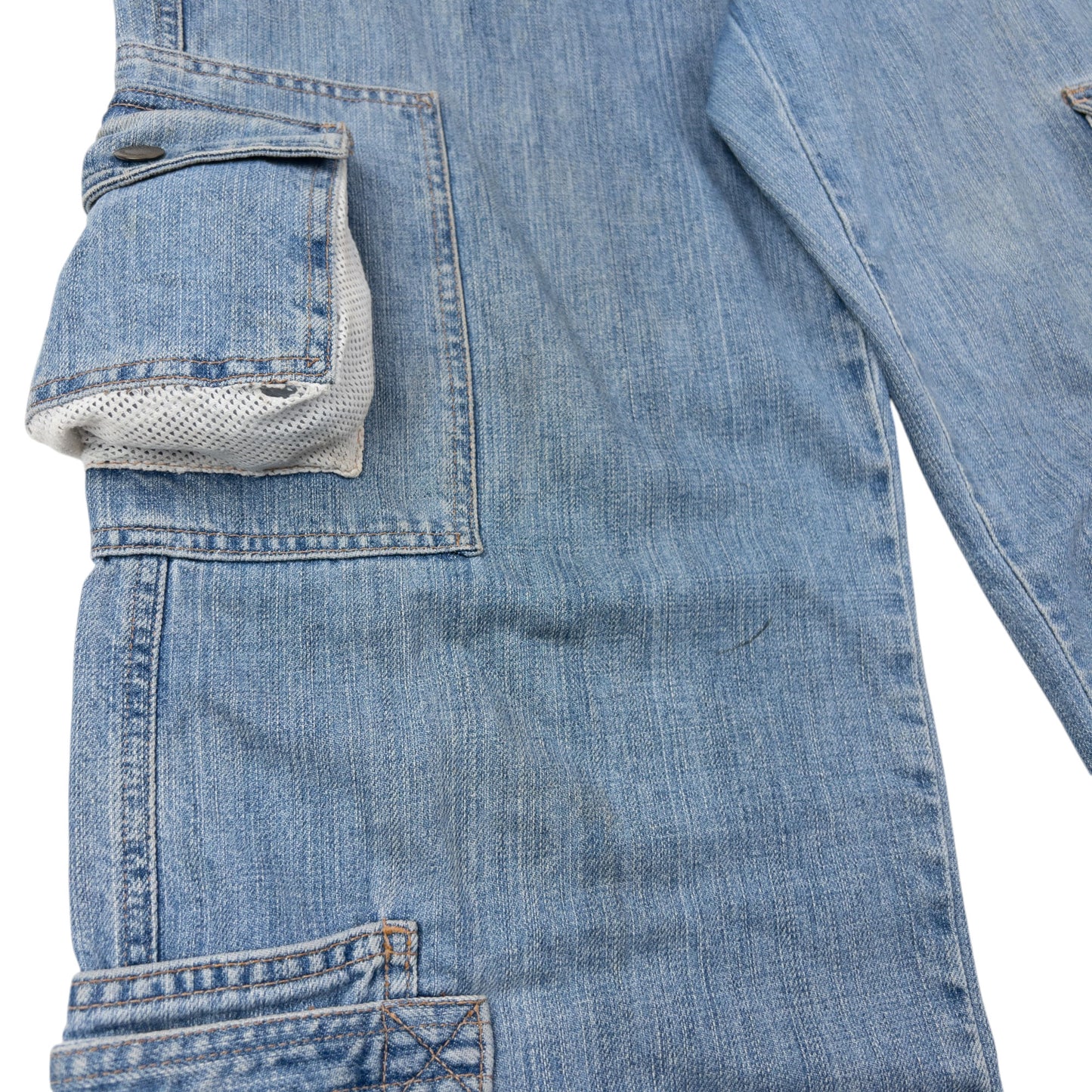 Vintage 2000s Dolce & Gabbana Mesh Cargo Pocket Denim Jeans Size W38