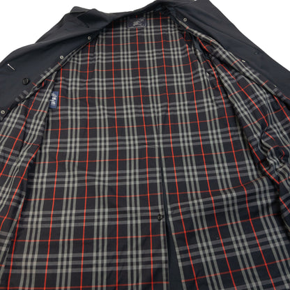 Vintage 90s Burberry Nova Check Lined Trench Jacket Size L