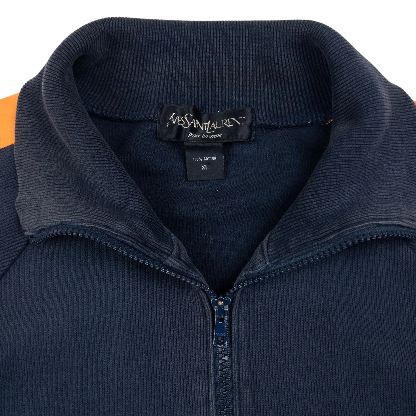 Vintage YSL Yves Saint Laurent Zip Up Sweatshirt Size XL