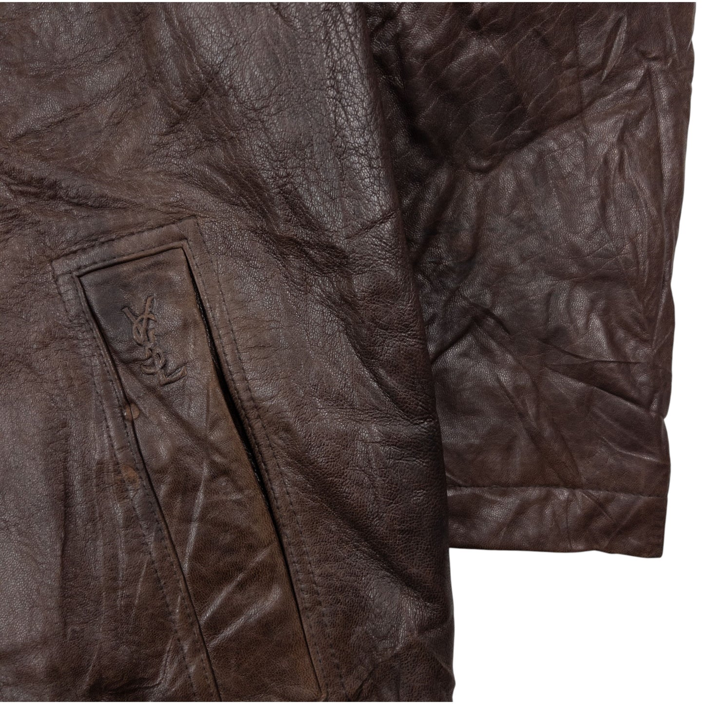 Vintage YSL Yves Saint Laurent Leather Jacket Size M