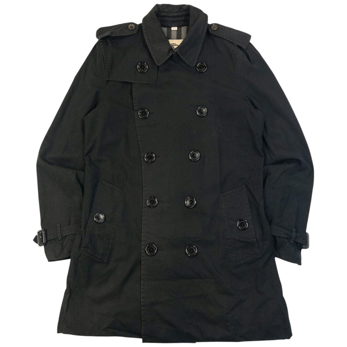 Vintage Burberry Nova Check Lined Trench Jacket Size S