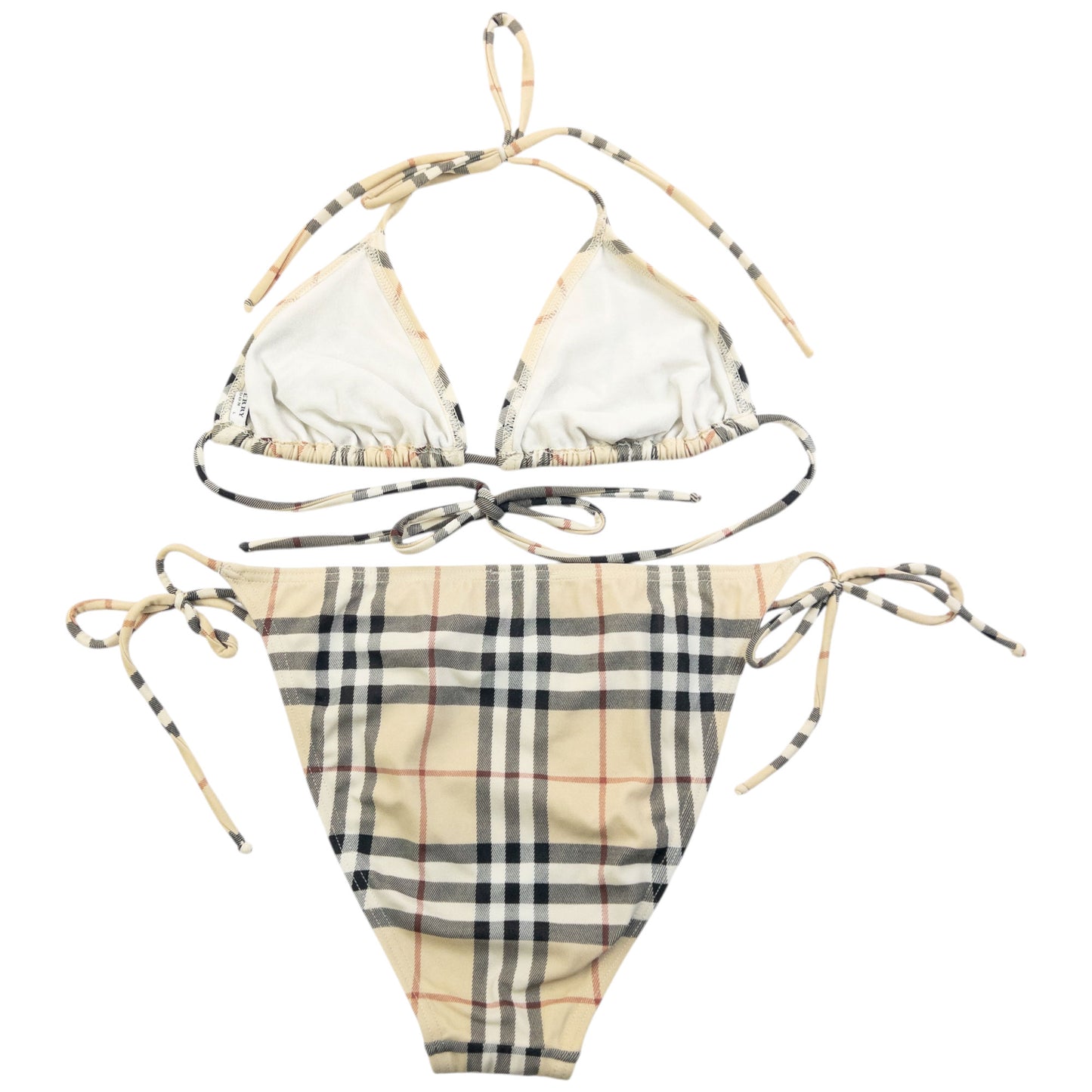 Vintage 2000s Burberry Nova Check Bikini Set Womens Size L