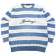 Vintage 90s Burberry Blues Striped Knit Jumper Size L