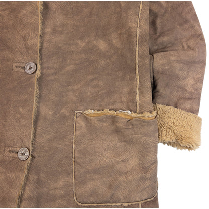Vintage 2000s Armani Jeans Fleece Lined Jacket in brown, photo 6