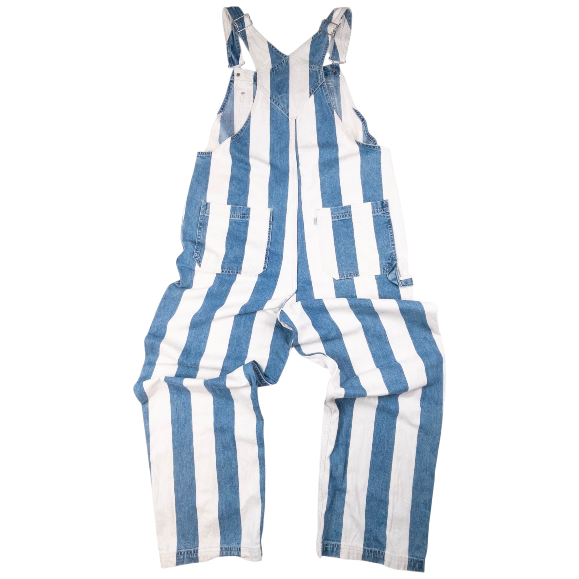 Vintage Levi's Silver Tab Striped Dungarees Size M