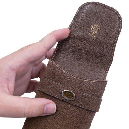 Vintage Gucci Monogram Leather Glasses Sleeve Case
