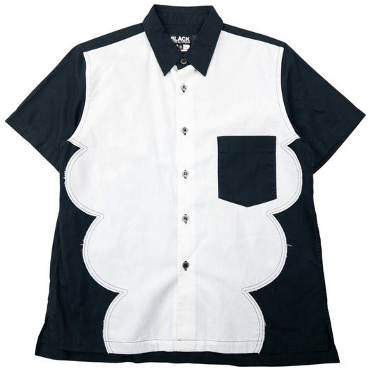 Vintage Comme Des Garçons BLACK Short Sleeve Button Up Shirt Size XS