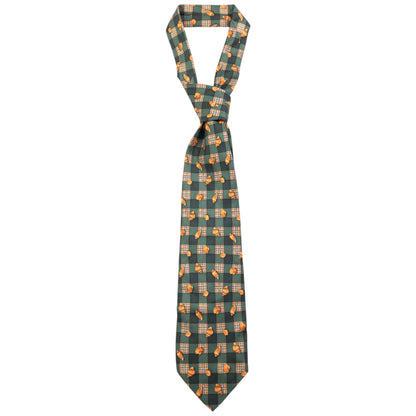 Vintage Burberry Nova Check Shell Pattern Silk Tie