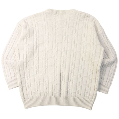 Vintage 90s Burberry Embroidered Wool Knit Jumper Size M