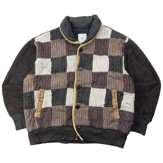 Vintage 2000s I.S. Sunao Kuwahara Patchwork Knit Jacket Size L