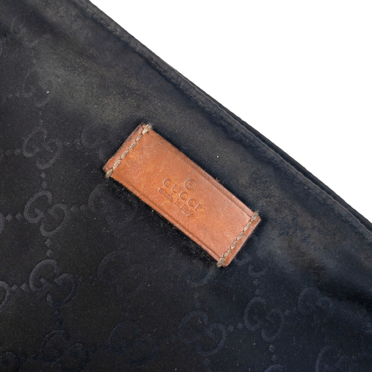 Vintage 2000s Gucci Monogram Crossbody Bag in blue, photo 6