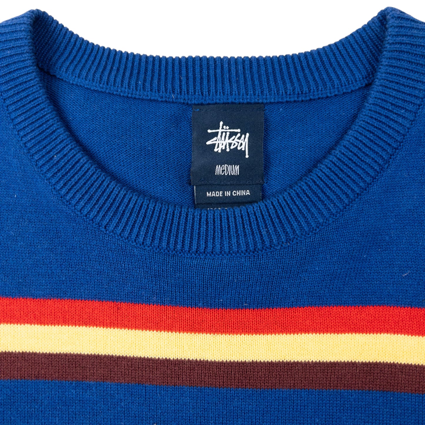 Vintage 2000s Stussy Striped Jumper Size M