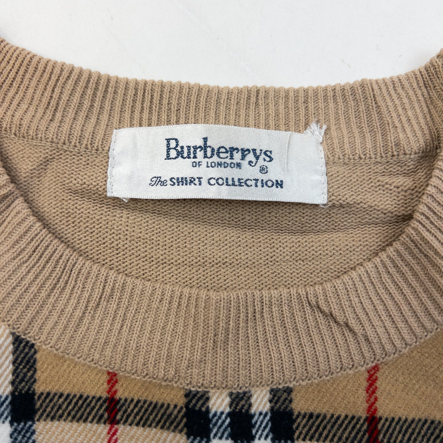 Vintage 90s Burberry Nova Check Jumper Size XS