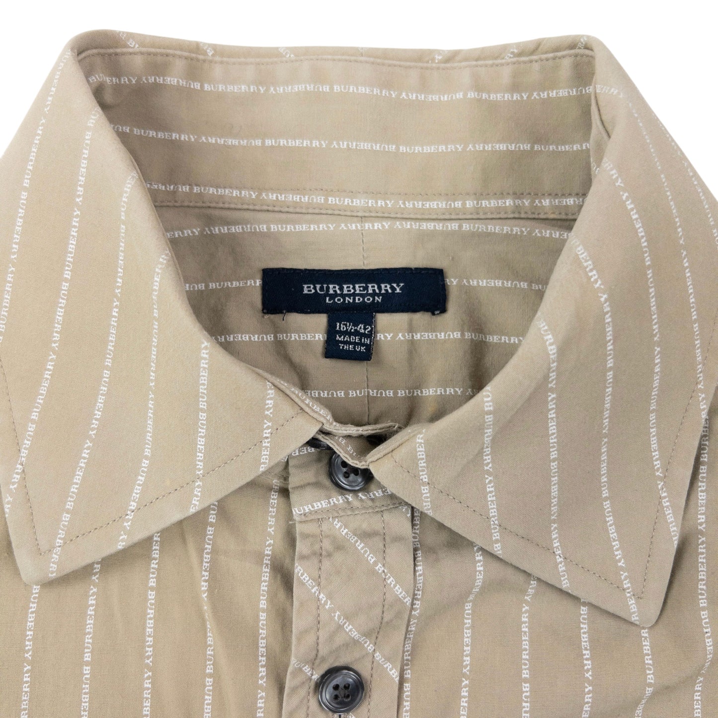 Vintage 2000s Burberry Monogram Long Sleeve Button Up Shirt Size L