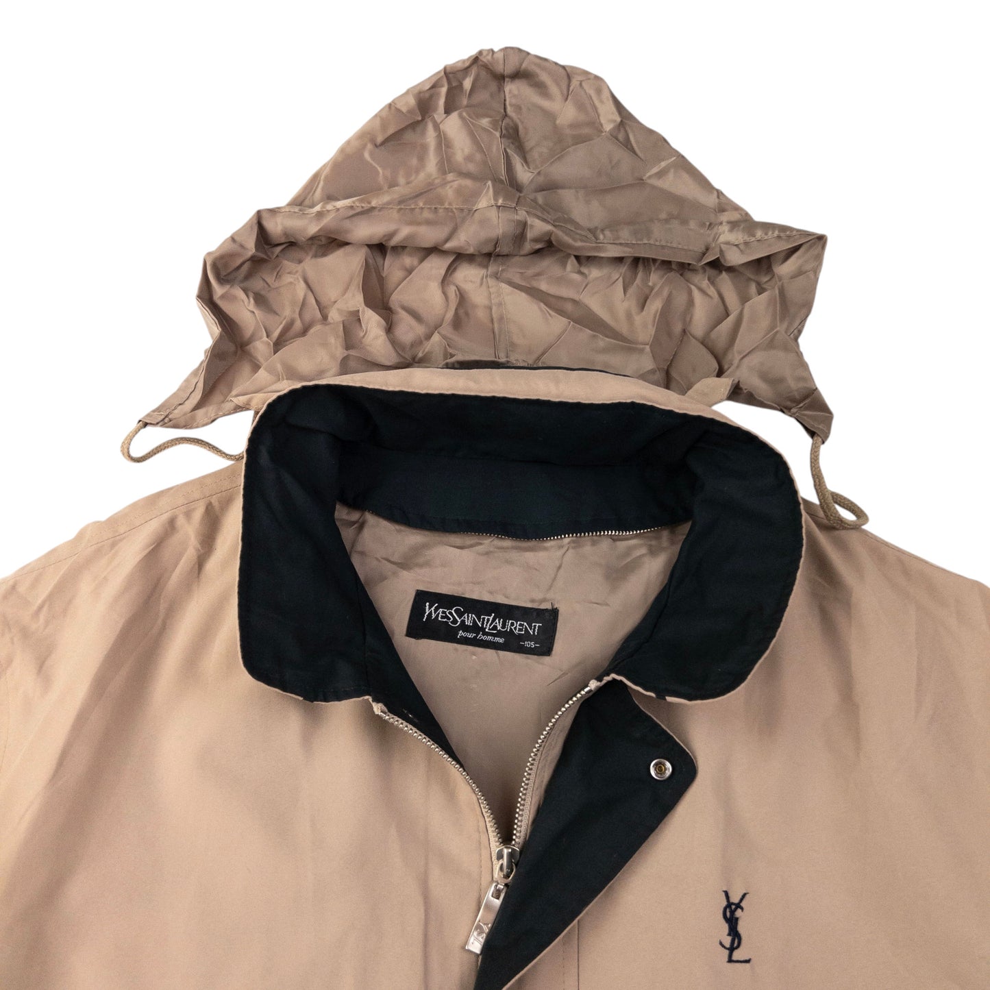 Vintage YSL Yves Saint Laurent Zip Up Jacket Size XL