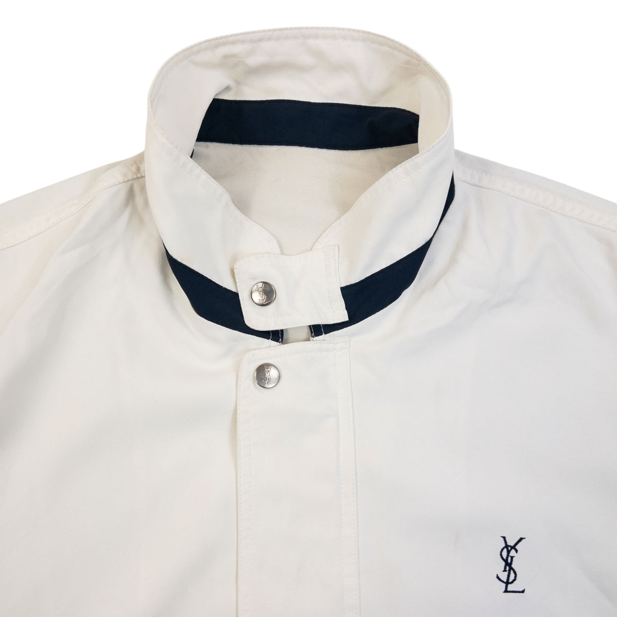 Vintage 90s YSL Yves Saint Laurent Harrington Jacket in white, photo 3