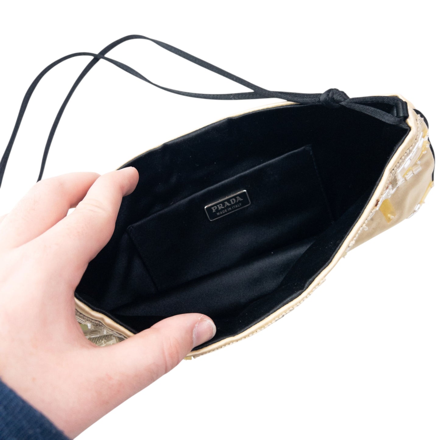 Vintage 2000s Prada Sequin Embellished Shoulder Bag