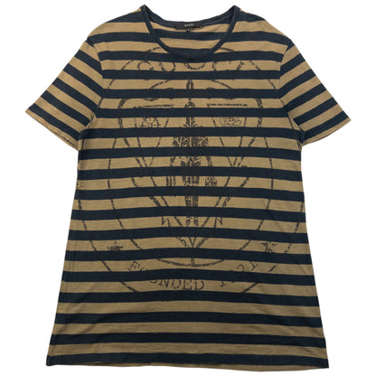 Vintage 2000s Gucci Striped Graphic T Shirt Womens Size L