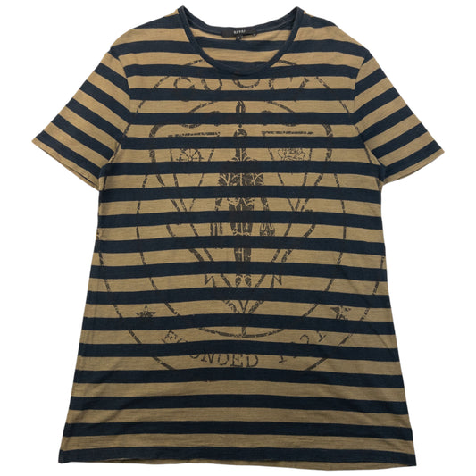 Vintage 2000s Gucci Striped Graphic T Shirt Womens Size L