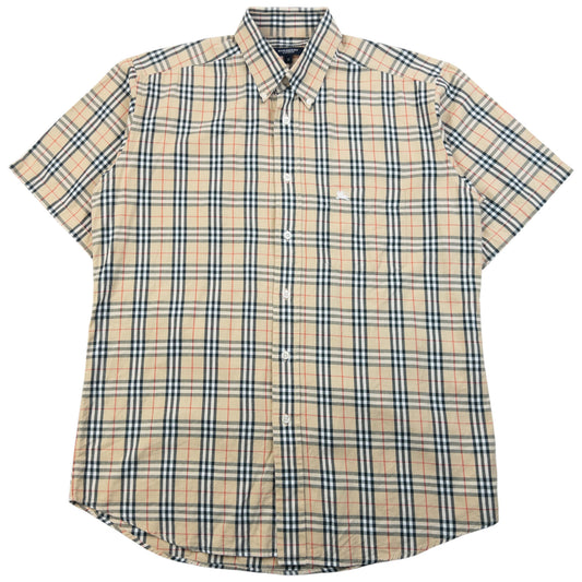 Vintage 2000s Burberry Nova Check Short Sleeve Button Up Shirt Size M