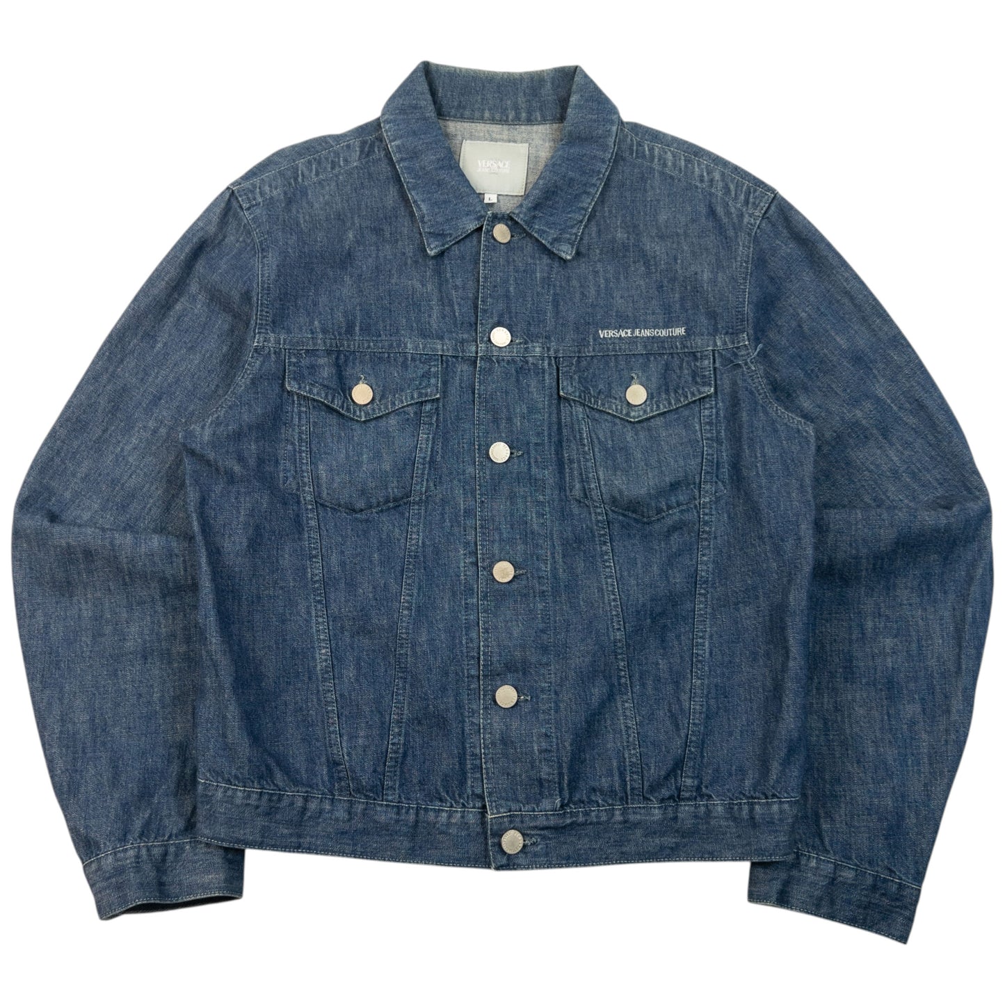 Vintage 2000s Versace Jeans Couture Button Up Denim Jacket Size S