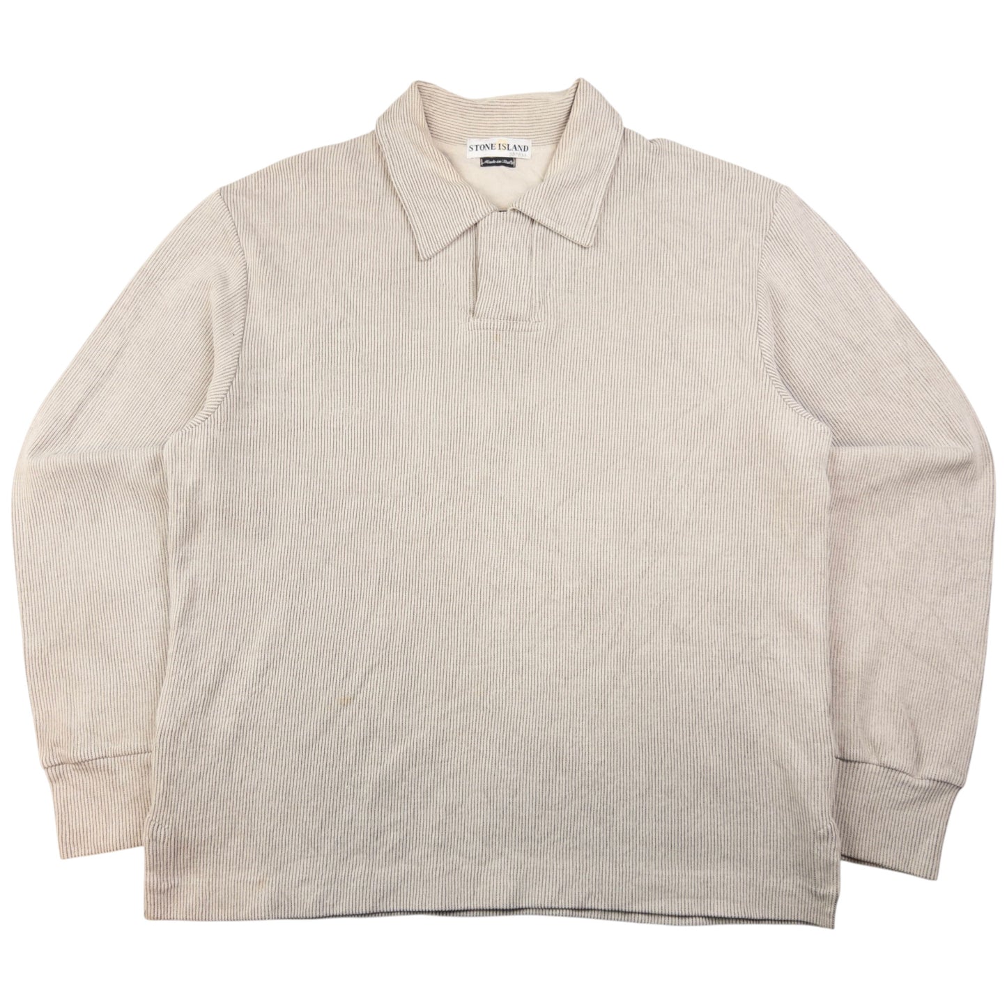 Vintage Stone Island Ribbed Q Zip Jumper Size L