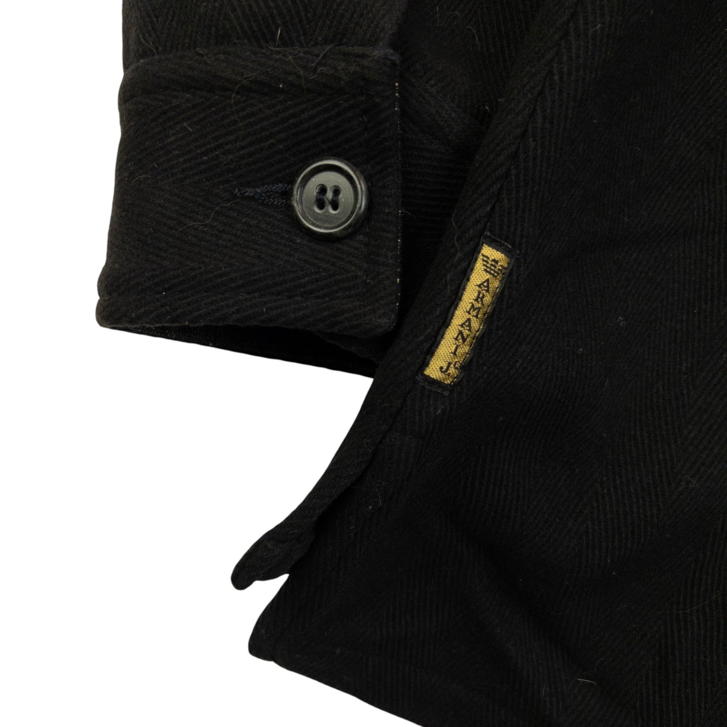 Vintage 2000s Armani Jeans Zip Up Wool Jacket Size L