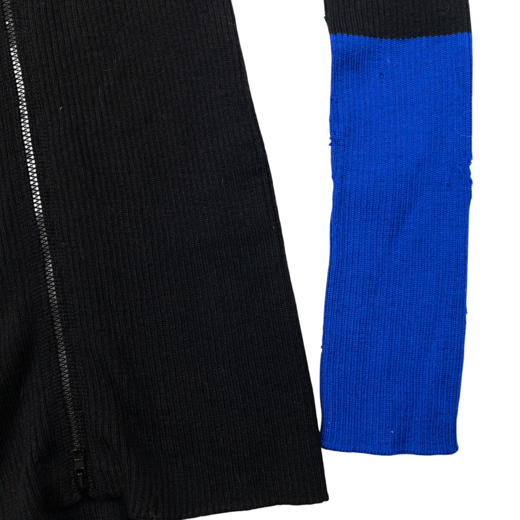 Vintage Yohji Yamamoto Zip Up Ribbed Wool Jumper Womens Size S