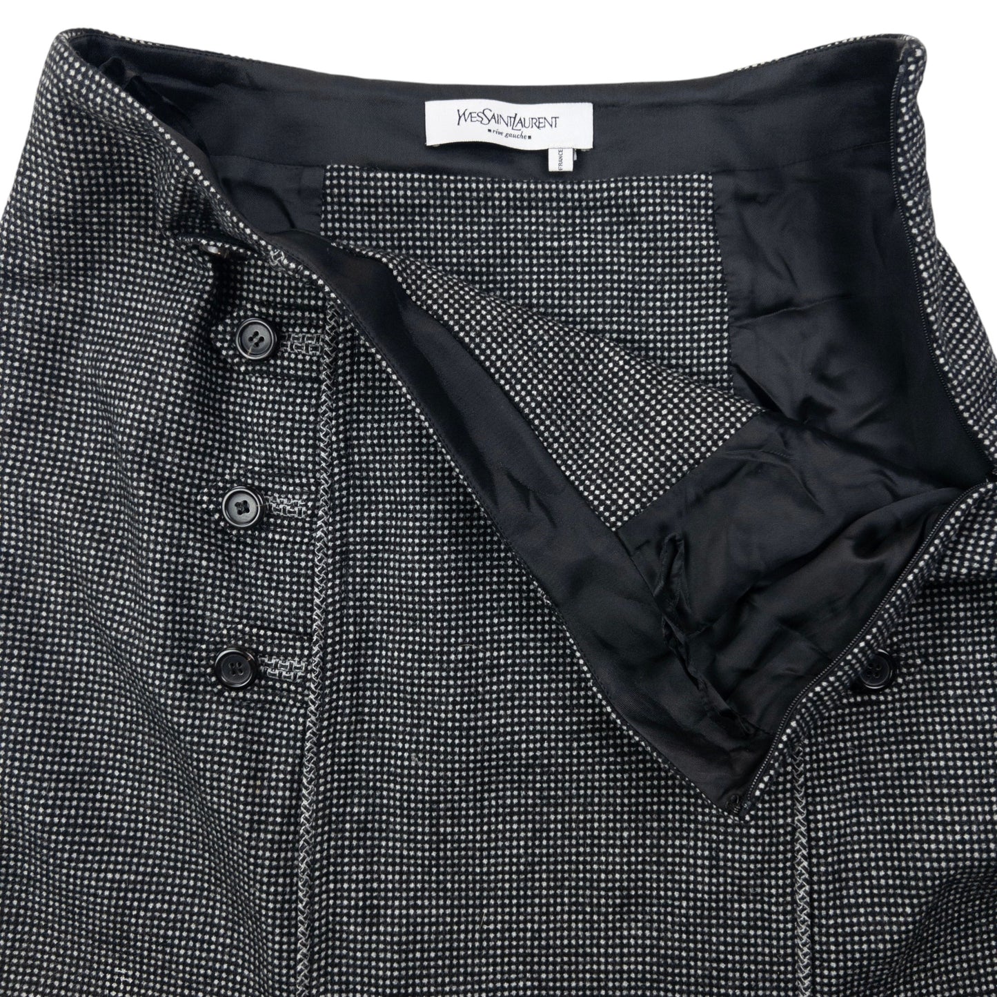 Vintage 2000s YSL Yves Saint Laurent By Tom Ford Button Skirt Womens Size W30