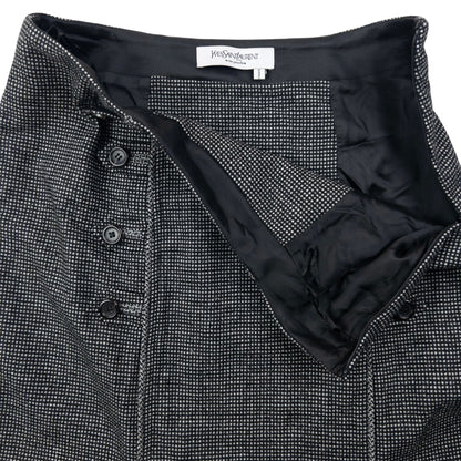 Vintage 2000s YSL Yves Saint Laurent By Tom Ford Button Skirt Womens Size W30