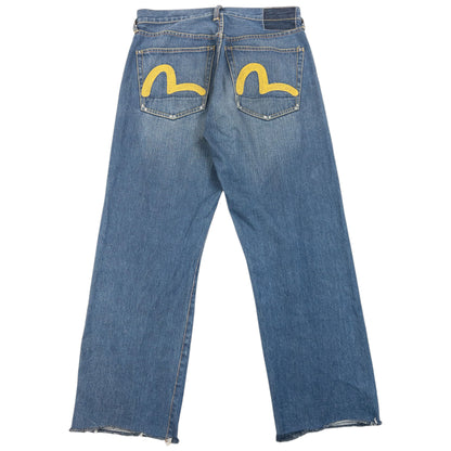 Vintage 2000s Evisu Double Gull Embroidered Japanese Denim Jeans in blue (cotton), photo 2